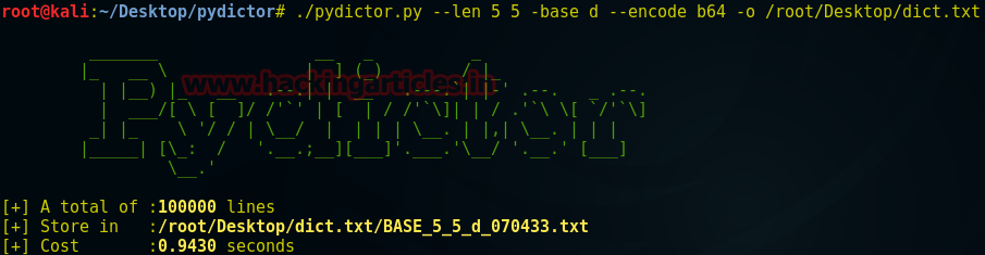 如何使用Python創(chuàng)建密碼字典生成腳本